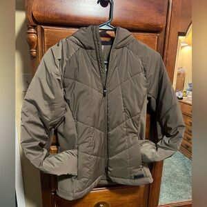 Womens Khaki Green Quilted Jacket